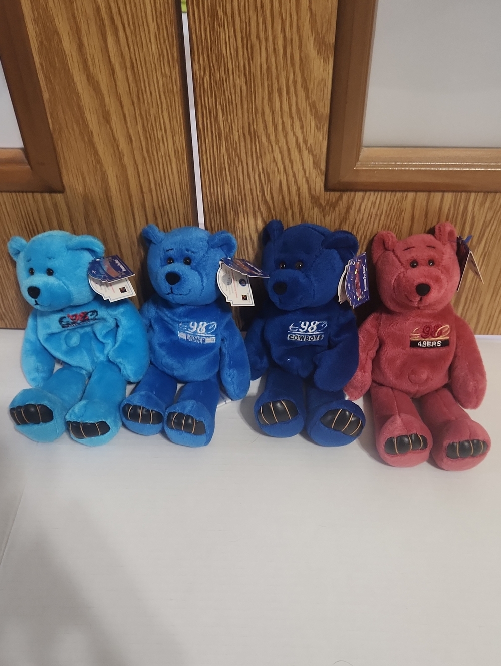 Limited Treasures 1998 Nfl Plush Bears Nwt